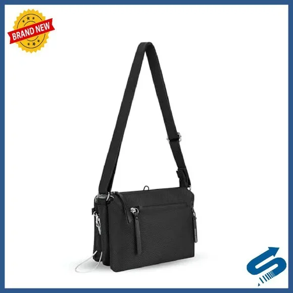 Small Anti-Theft Crossbody Bag, Lightweight, RFID Protected, 9.5x7.5x3.5